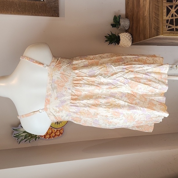 Torrid - Mini Challis Sleeveless Sundress in Lush Floral Dew​​​​​ - Picture 5 of 13